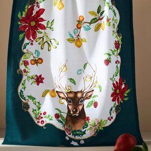 Anthropologie Lou Rota 12 twelve days Holiday kitchen dish towel NWT